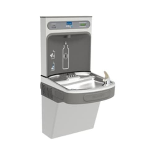 Elkay® LZS8WSSK EZH2O® Filtered Bottle Filling Station and Cooler, 1.1 gpm, Push Bar/Sensor Operation, Refrigerated Chilling, 1 Station, Domestic