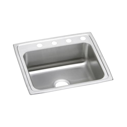 Elkay® PSR22193 Celebrity® Kitchen Sink, Brilliant Satin, Rectangle Shape, 18 in L x 14 in W Bowl x 7 in D Bowl, 3 Faucet Holes, 22 in L x 19-1/2 in W x 7-1/8 in H, Top Mounting, Stainless Steel
