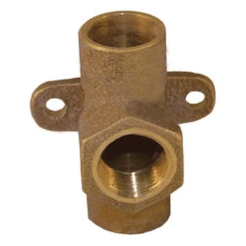 EPC 10037753 4712-5 Solder Drop-Ear Tee, 1/2 in Nominal, Solder x FNPT End Style, Cast Brass