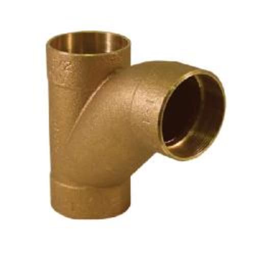 EPC 10050442 5812 Solder DWV Tee-Wye, 1-1/2 in Nominal, Solder End Style, Brass, Domestic