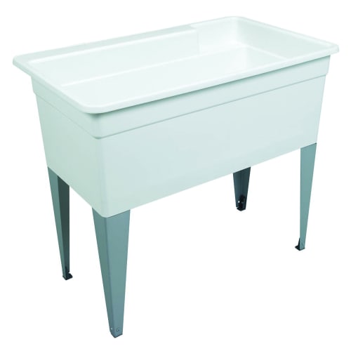 ELM® 28F BigTub™ Utilatub® Utility Tub, 40 in W x 24 in D x 34 in H, Floor Mount, Polypropylene, White