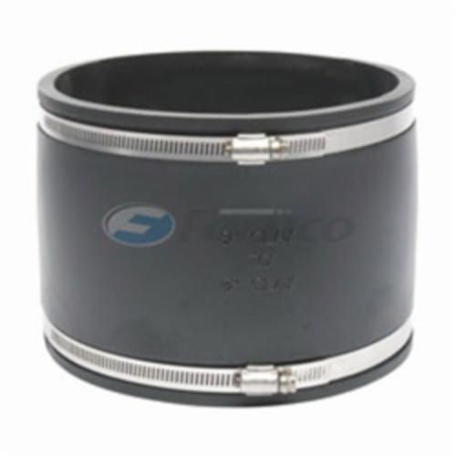 Fernco® 1001-66 Flexible Pipe Coupling, 6 in Nominal, Clay x Clay End Style, PVC, Domestic