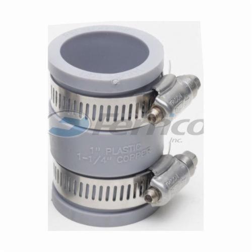 Fernco® 1056-100 Flexible Pipe Coupling, 1 in Nominal, CPVC x C End Style, SCH 40/STD, PVC, Domestic