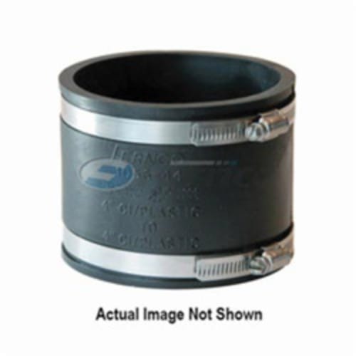 Fernco® 1056-44 Flexible Pipe Coupling, 4 in, Cast Iron/Plastic, PVC, Domestic