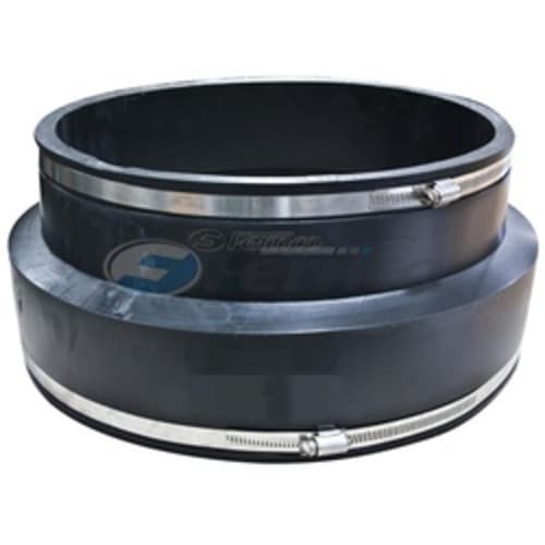 Fernco® 1056-1512 Standard Stock Coupling, 15 x 12 in Nominal, Cast Iron/Copper/Lead/Plastic/Steel x Cast Iron/Copper/Lead/Plastic/Steel End Style, 60 Duro Shore A Flexible PVC, Domestic