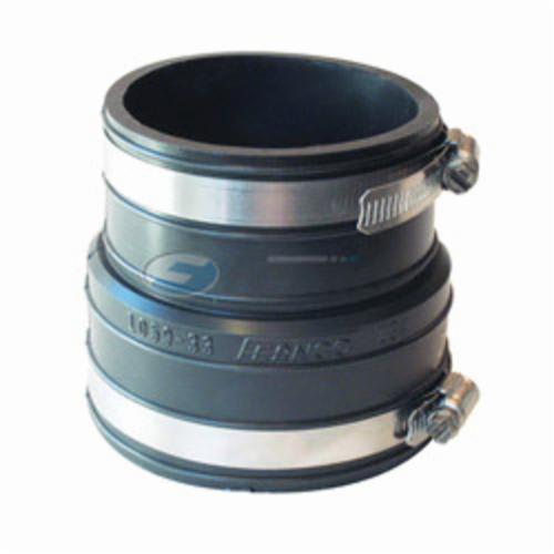 Fernco® 1059-33 Flexible Pipe Coupling, 3 in Nominal, Plastic Socket x Plastic/Cast Iron End Style, PVC, Domestic