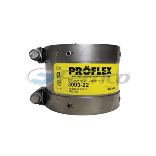 Fernco® PROFLEX® 3003-33 Shielded Transition Coupling, 3 in Nominal, C x C End Style, SCH 40/STD, Rubber, Domestic