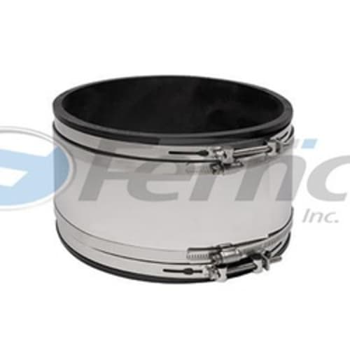 Fernco® 5006-88RC 5006 RC Strong Back Repair Coupling, 8 in Nominal, Concrete x Cast Iron/Plastic End Style, 60 Duro Shore A Flexible PVC, Domestic