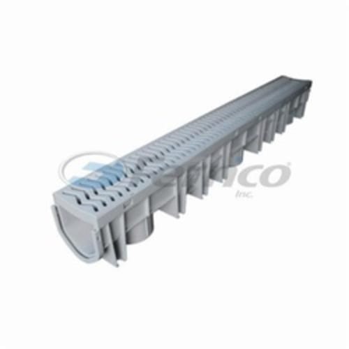 Fernco® StormDrain™ FSDP-CHGG Single Piece Drain Channel With Grate, Polypropylene, Gray, Domestic