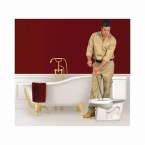 General Pipe Cleaners Flexicore® 3FL Regular Head Toilet Closet Auger, 3 ft L Cable, Vinyl Grip Handle