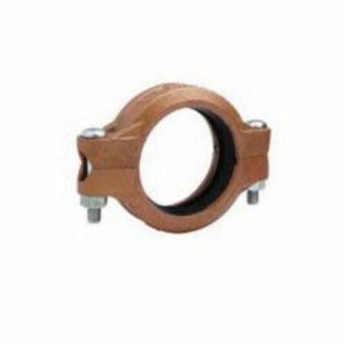 Grinnell Fire 67260EN3 Rigid Coupling, 6 in Nominal, Grooved End Style, Ductile Iron, Copper/Acrylic Enamel