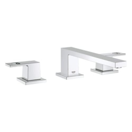 GROHE 117982 Eurocube® Roman Tub Faucet, StarLight® Polished Chrome, 2 Handles, Function: Traditional, Import