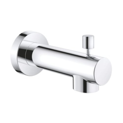 GROHE 13366000 Diverter Tub Spout, Slip-Fit Connection, StarLight® Polished Chrome, Import