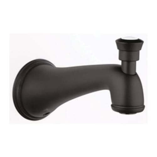 GROHE 13610ZB0 Geneva™ Wall Mounted Tub Spout With Diverter, 3/4 in FNPT Connection, 6 in Spout Reach, Antique Bronze, Import