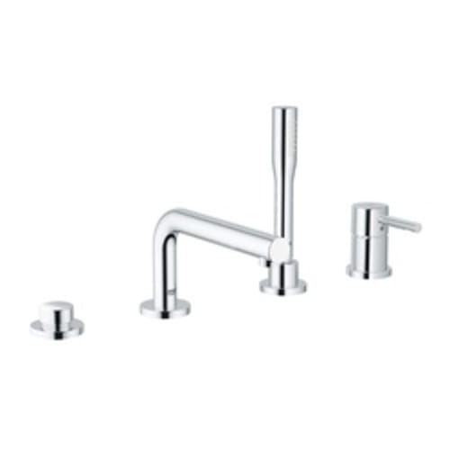 GROHE 19578000 Essence™ Roman Tub Filler, 6.3 gpm Flow Rate, StarLight® Polished Chrome, 1 Handle, Function: Traditional, Import