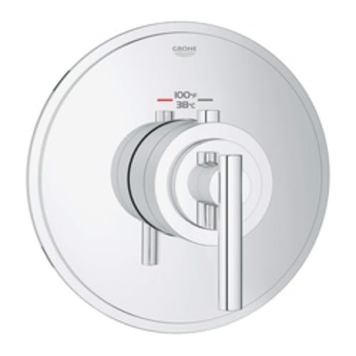 GROHE 19865000 Custom Shower Thermostatic Trim, 14 gpm Shower, StarLight® Polished Chrome