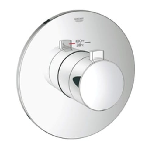 GROHE 19879000 Custom Shower Thermostatic Trim, 14 gpm Shower, StarLight® Polished Chrome