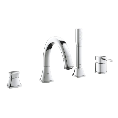 GROHE 19936000 Bathtub Faucet, Grandera™, 2 gpm Flow Rate, StarLight® Polished Chrome, 2 Handles, Function: Traditional, Import