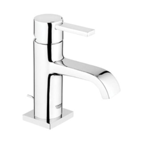 GROHE 2307700A Allure Medium Lavatory Faucet, 1.2 gpm Flow Rate, 2-7/16 in H Spout, 1 Handles, Pop-Up Drain, 1 Faucet Holes, StarLight® Polished Chrome, Function: Traditional