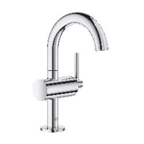GROHE 23831003 23831_3 Atrio® M-Size Bathroom Faucet, Residential, 1.2 gpm Flow Rate, 6-7/16 in H Spout, 1 Handle, Pop-Up Drain, 1 Faucet Hole, Polished Chrome