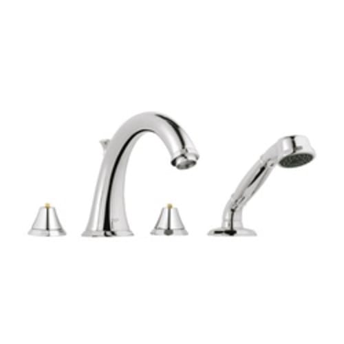 GROHE 25073000 Bath Combination, Kensington®, 13.2 gpm Flow Rate, Polished Chrome, 2 Handles, Function: Traditional, Import