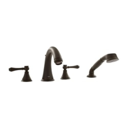 GROHE 25506ZB0 Geneva™ Roman Tub Filler, 13.2 gpm Flow Rate, Oil Rubbed Bronze, 2 Handles, Function: Traditional, Import