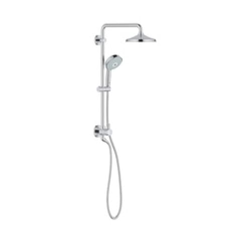 GROHE 26125000 Rainshower® Rustic Retro-Fit Shower System With Ball Joint, 2.5 gpm, Full Spray, StarLight® Chrome Plated, Import