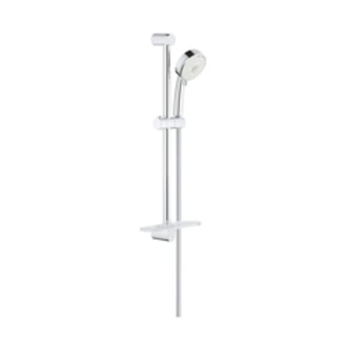 GROHE 27577002 New Tempesta Cosmopolitan 100 IV Shower Rail Set, 3-15/16 in Dia Rain O2/Rain/Massage/Jet Shower Head, 2.5 gpm Flow Rate, 69 in L Hose, StarLight® Polished Chrome, Import