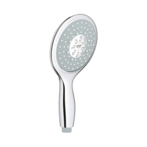 GROHE 27673000 Power&Soul® 130 Hand Shower, 2.5 gpm, 2 Sprays, 5-1/8 in Dia Head, 1/2 in, Import