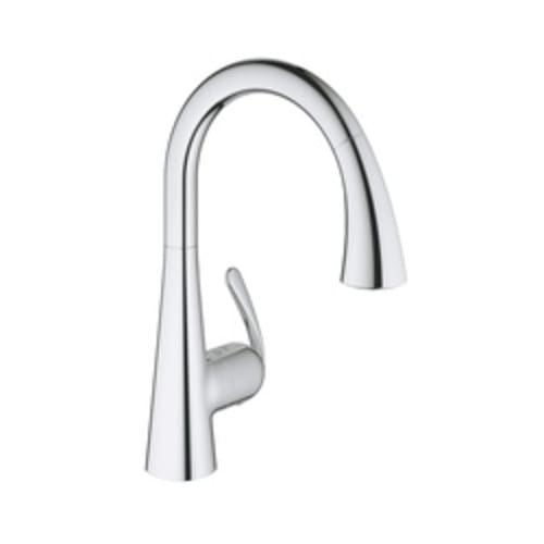 GROHE 30313000 LADYLUX-ZEDRA Kitchen Faucet, 1.75 gpm Flow Rate, StarLight® Polished Chrome, 1 Handles, 1 Faucet Holes, Function: Traditional, Import, Residential