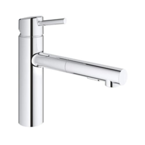 GROHE 31453001 Concetto Sink Mixer, 1.5 gpm, 1 Handle, Chrome Plated, Import