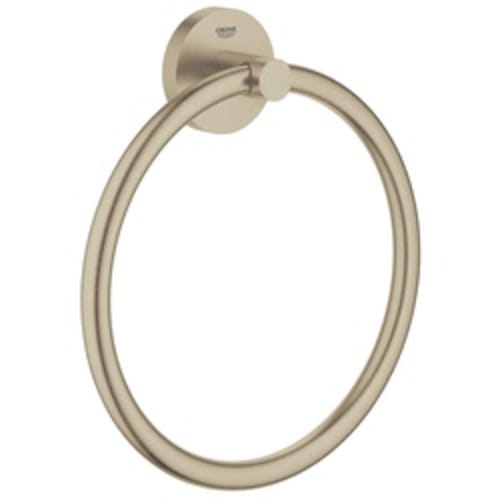 GROHE 40365EN1 Towel Ring, Essentials, 7-1/16 in Ring, 1-3/4 in OAD x 7-7/8 in OAH, Metal, StarLight® Brushed Nickel, Import