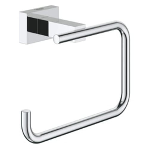 GROHE 40507001 Toilet Paper Holder, Essentials Cube, 98 mm H, Brass, StarLight® Polished Chrome, Import