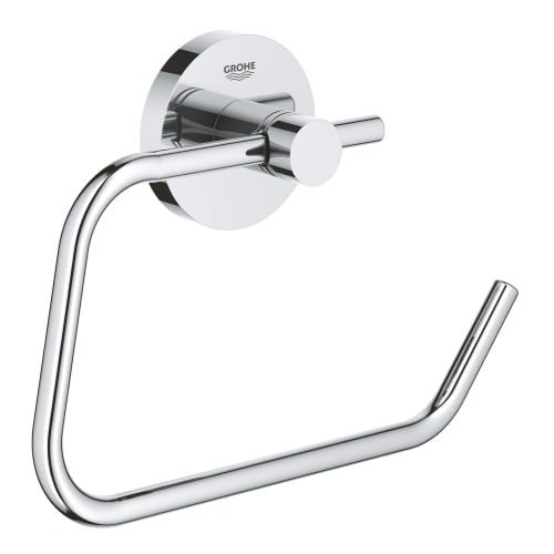 GROHE 40689001 Essentials Toilet Paper Holder, 119 mm H, Metal, Polished Chrome, Import
