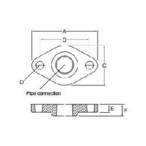 Grundfos 519651 Flange Set, 3/4 in, Bronze