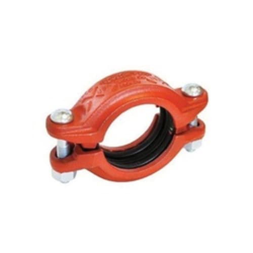 Gruvlok® SlideLOK® 0390010064 FIG 74 Coupling, 4 in Nominal, Grooved End Style, Ductile Iron, Rust Inhibiting Orange Painted