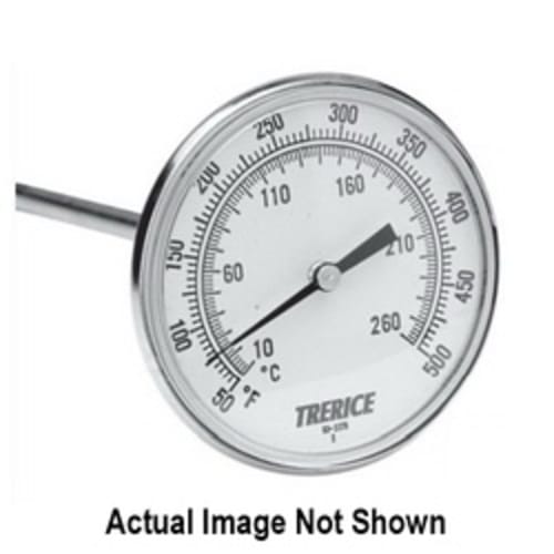 Trerice B831X-02-27 OEM Bi-Metal Thermometer, 3 in, 1/2 in NPT, 2-1/2 in L Stem, 0 to 250 deg F