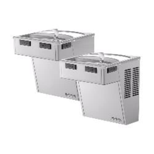 Halsey Taylor® HAC8FS-BL-Q PV Non-Filtered Barrier Free Bi-Level Cooler, Push Bar Operation, Refrigerated Chilling, Domestic