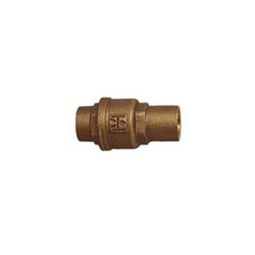 Hammond Valve 0947000034 947 Plumbing Lift Spring Check Valve, 3/4 in, Solder, Cast Bronze Body