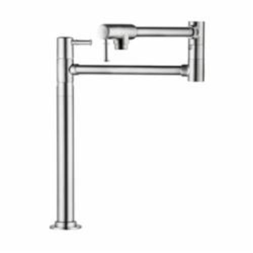 Hansgrohe 04219000 Freestanding Pot Filler, Talis C, Residential, 2.5 gpm Flow Rate, 360 deg Swivel Spout, Polished Chrome, 2 Handles