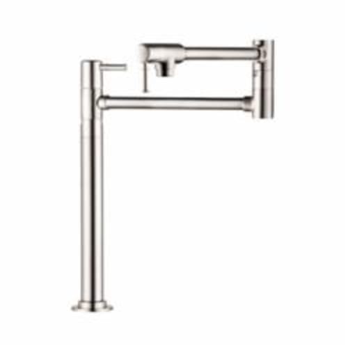 Hansgrohe 04219830 Freestanding Pot Filler, Talis C, Residential, 2.5 gpm Flow Rate, 360 deg Swivel Spout, Polished Nickel, 2 Handles