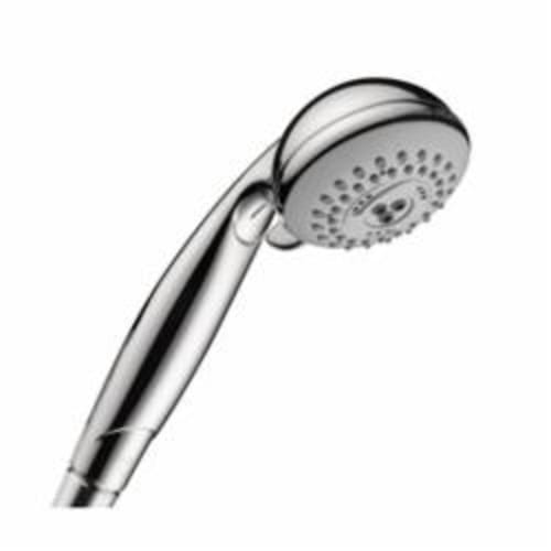 Hansgrohe 04336000 Croma E 75 3-Jet Hand Shower, 2 gpm Flow Rate, 3 Sprays, 3 in Dia Head, 1/2 in Connection