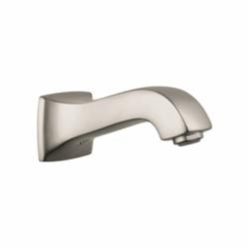 Hansgrohe 13413821 Metris C Tub Spout, 6 in L x 1-3/8 in H, Solid Brass, Brushed Nickel, Import