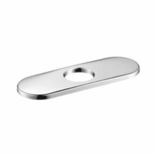 Hansgrohe 14018001 Base Plate, For Use With Traditional 1-Hole Faucet, 6 in L x 1/4 in H x 2-1/2 in W, Metal, Polished Chrome