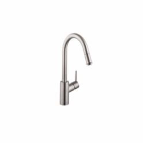 Hansgrohe 14872801 Talis S Pull-Down Kitchen Faucet, 1.75 gpm Flow Rate, Steel Optik, 1 Handles, 1 Faucet Holes, Function: Traditional, Residential