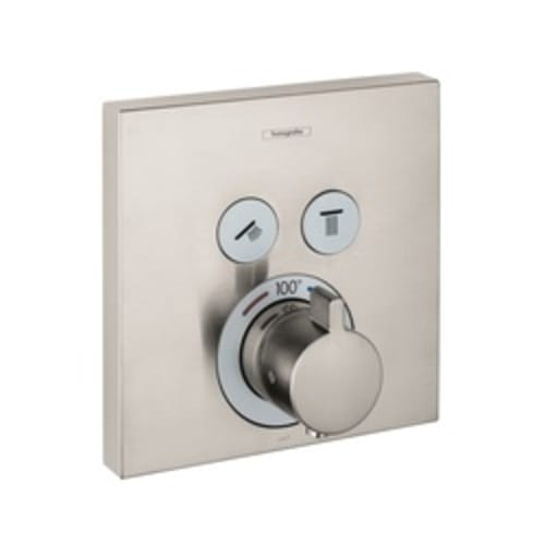 Hansgrohe 15763821 Square Thermostatic Trim, Brushed Nickel