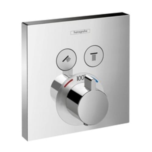 Hansgrohe 15763001 Square Thermostatic Trim, Polished Chrome