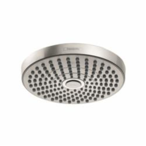 Hansgrohe 26523821 Croma Select S 180 2-Jet Shower Head, 2 gpm Flow Rate, 2 Sprays, Wall Mount, 7-3/8 in Dia x 3-3/8 in H Head