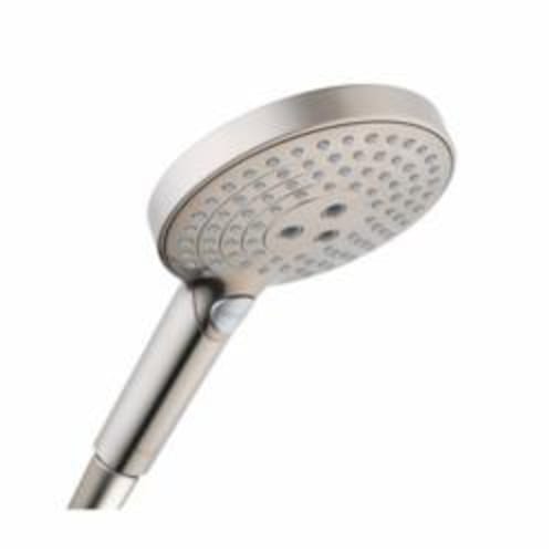 Hansgrohe 26531821 Raindance Select S 120 AIR 3-Jet Hand Shower, 2.5 gpm Flow Rate, 3 Sprays, 4-7/8 in Dia Head, 1/2 in Connection