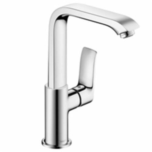 Hansgrohe 31087001 Bathroom Faucet, Metris 230, Commercial, 1.2 gpm Flow Rate, 9 in H Spout, 1 Handles, Pop-Up Drain, 1 Faucet Holes, Polished Chrome, Function: Traditional